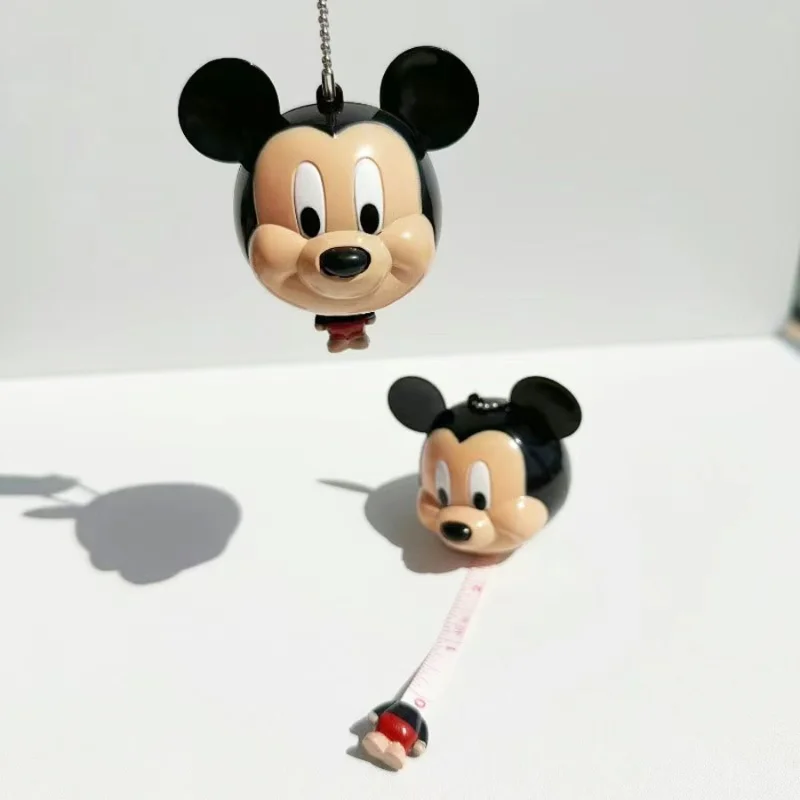 Disney Kawaii Cartoon Keychain Tape Measure Student Girl Heart Measurement Bust Waist Hips Soft Measuring Telescopic Ruler Gift