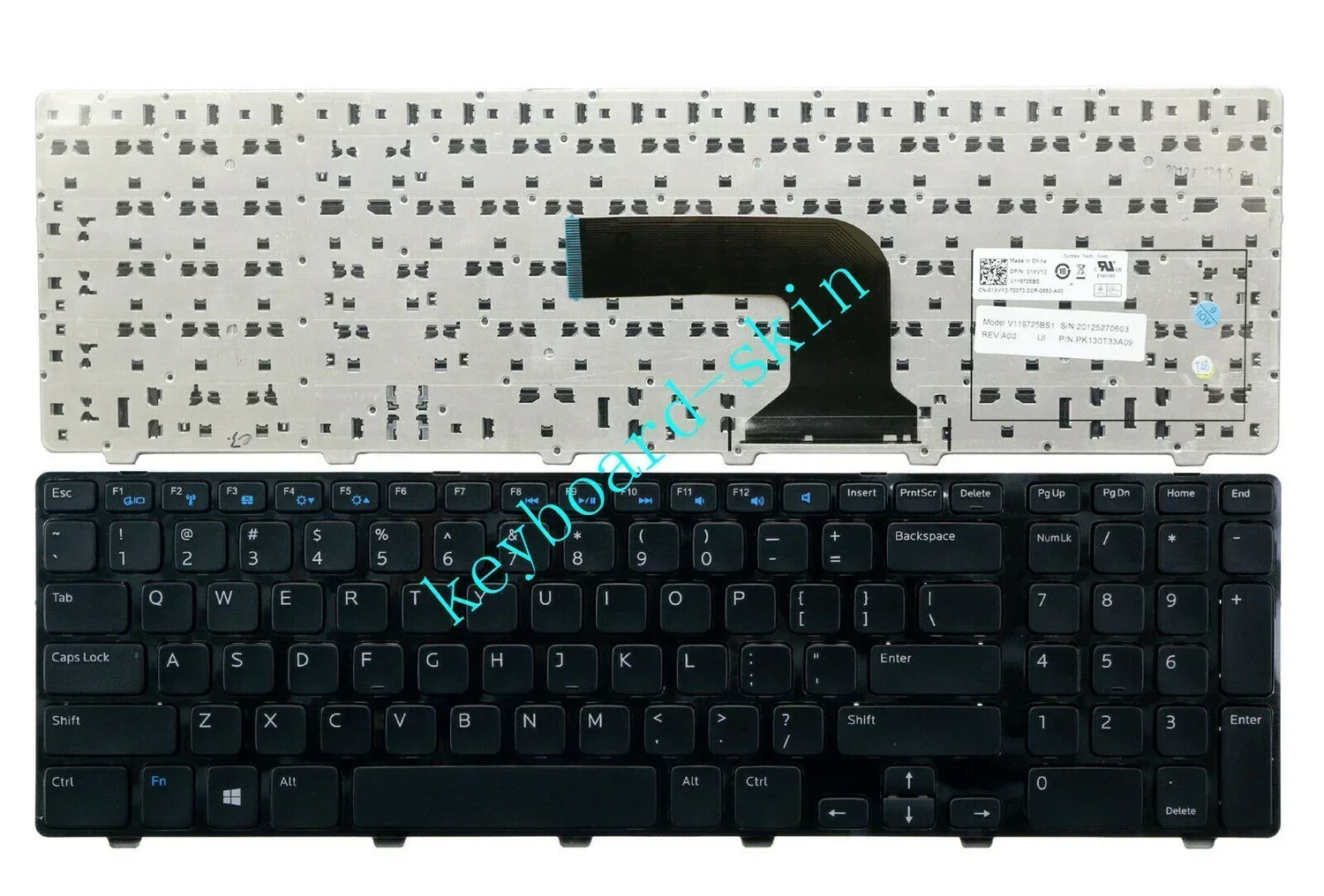 Teclado sin retroiluminación para portátil Dell Inspiron 17-3721 17R-5721 17R-5737,17R Turbo 3737 3721 3737 0JJNFF, nuevo, EE. UU.
