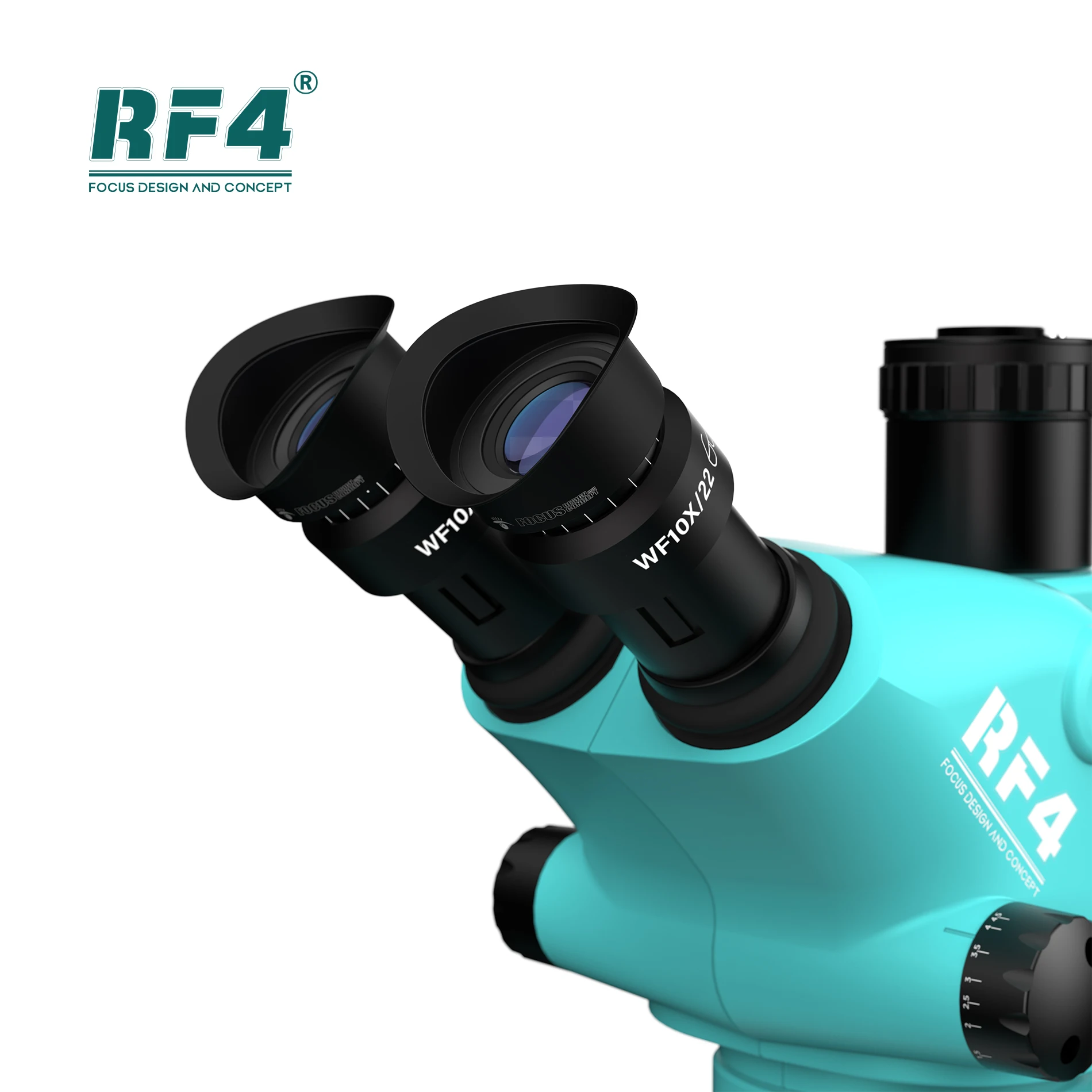 Ocular estéreo RF4 para microscopio, protector ocular de goma, evita fugas de luz, antifatiga, Copas de protección, RF-EM5