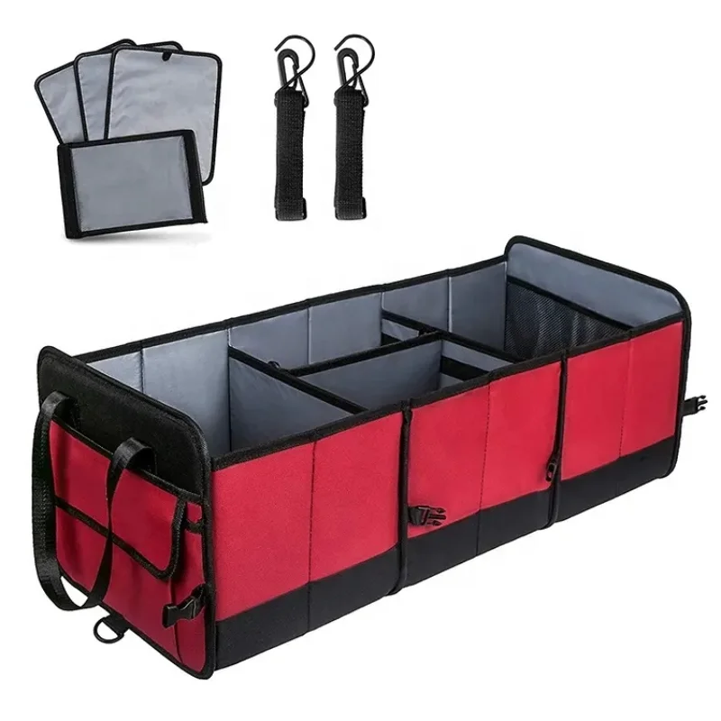 

Collapsible and Multipurpose Car Trunk Accessories Boot Organizer Storage Box with Adjustable Securing Straps