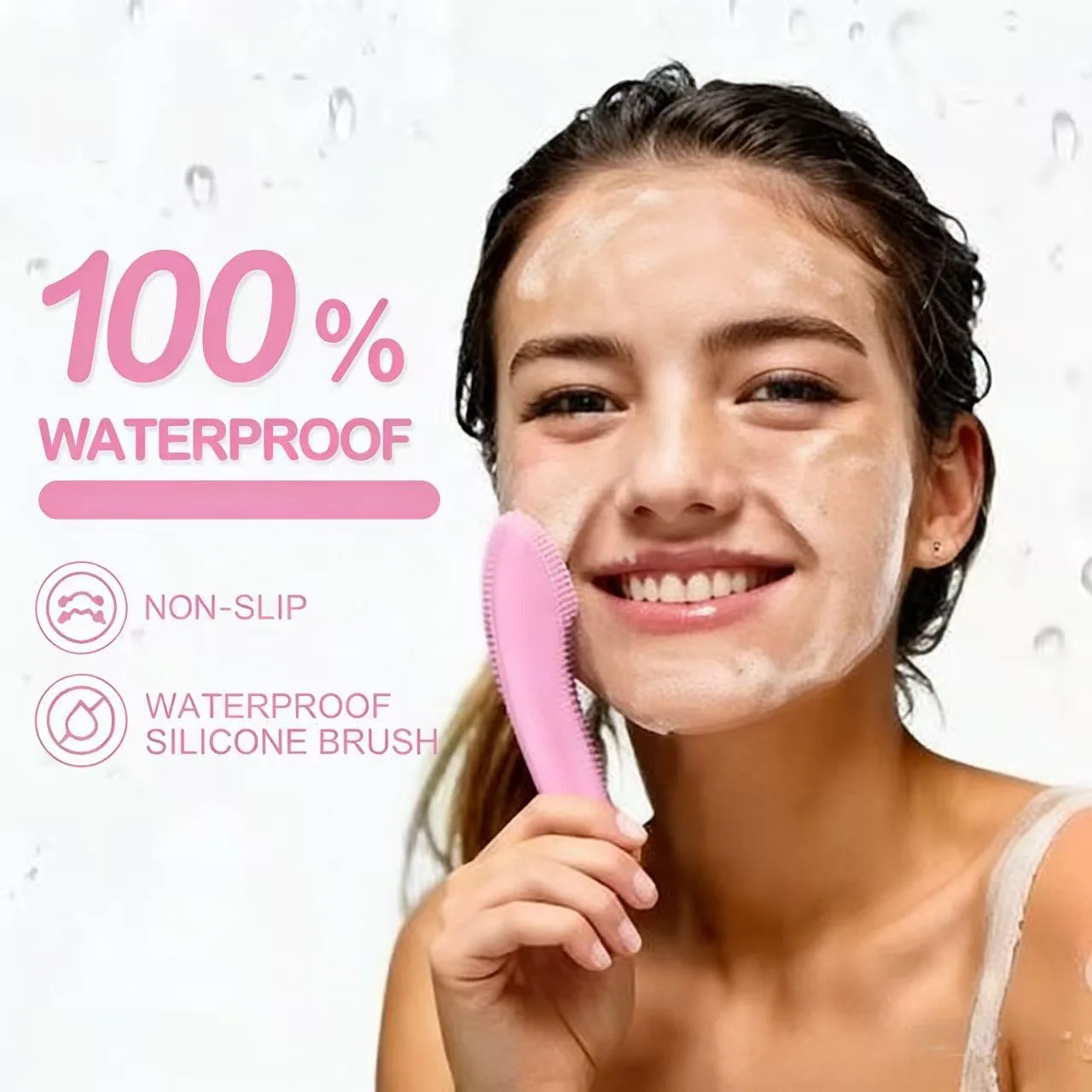 Escova de Limpeza Facial Sônica à Prova d'Água - Esfoliador Facial Recarregável para Homens e Mulheres
