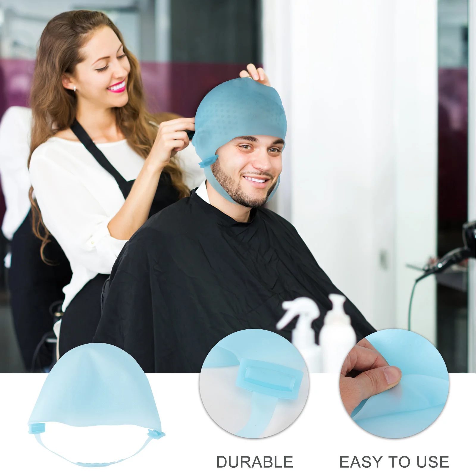 

1 шт., силиконовая шапочка для мелирования, многоразовый инструмент для окрашивания волос для салона «сделай сам», маленькие перфорированные круги, цвет волос, ткацкая шапочка