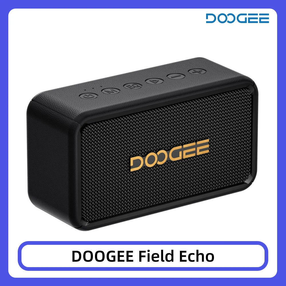 Enceinte sans fil DOOGEE Field Echo, enceinte portable d'extérieur, caisson de basses, sortie de basses 80W, IP67, batterie 6000mAh, enceintes Bluetooth