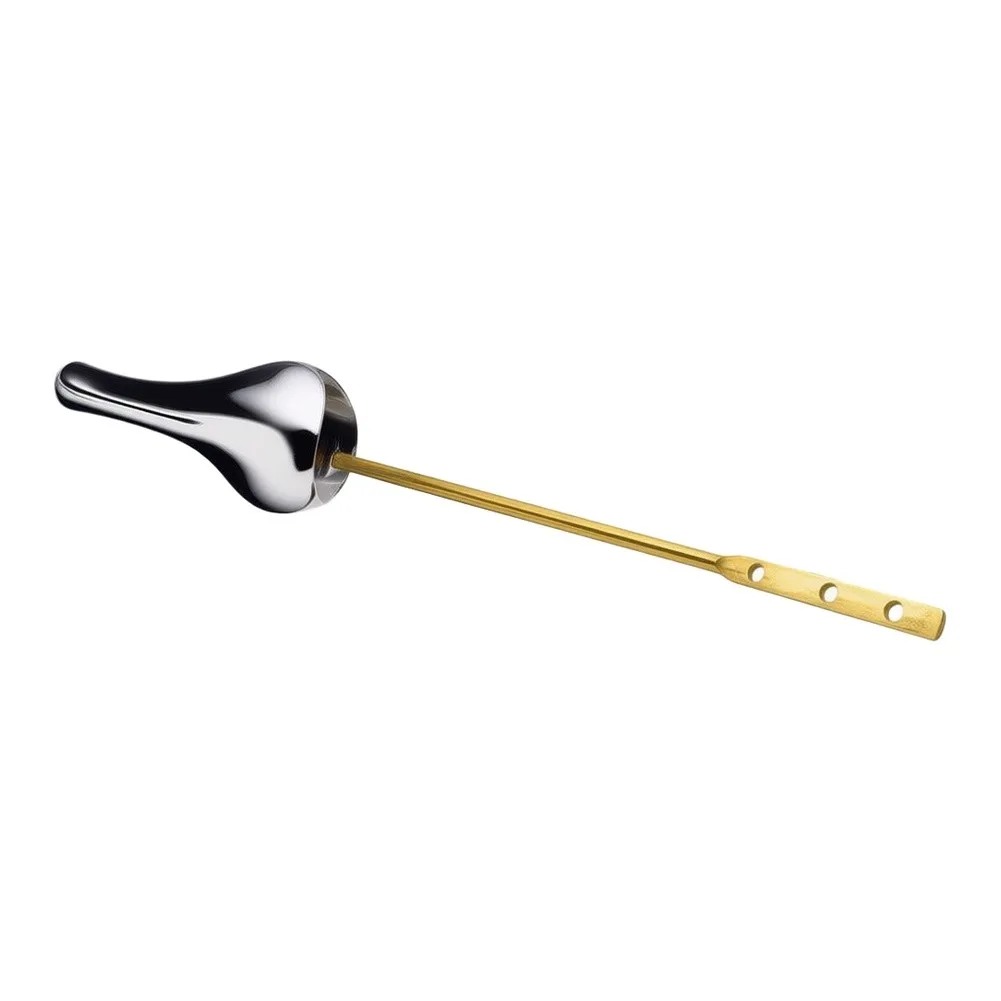 Flush Button and Service Wrench for Chrome Toilet Tanks Supporting Adjustment of Standard Fill Valve Assemblies