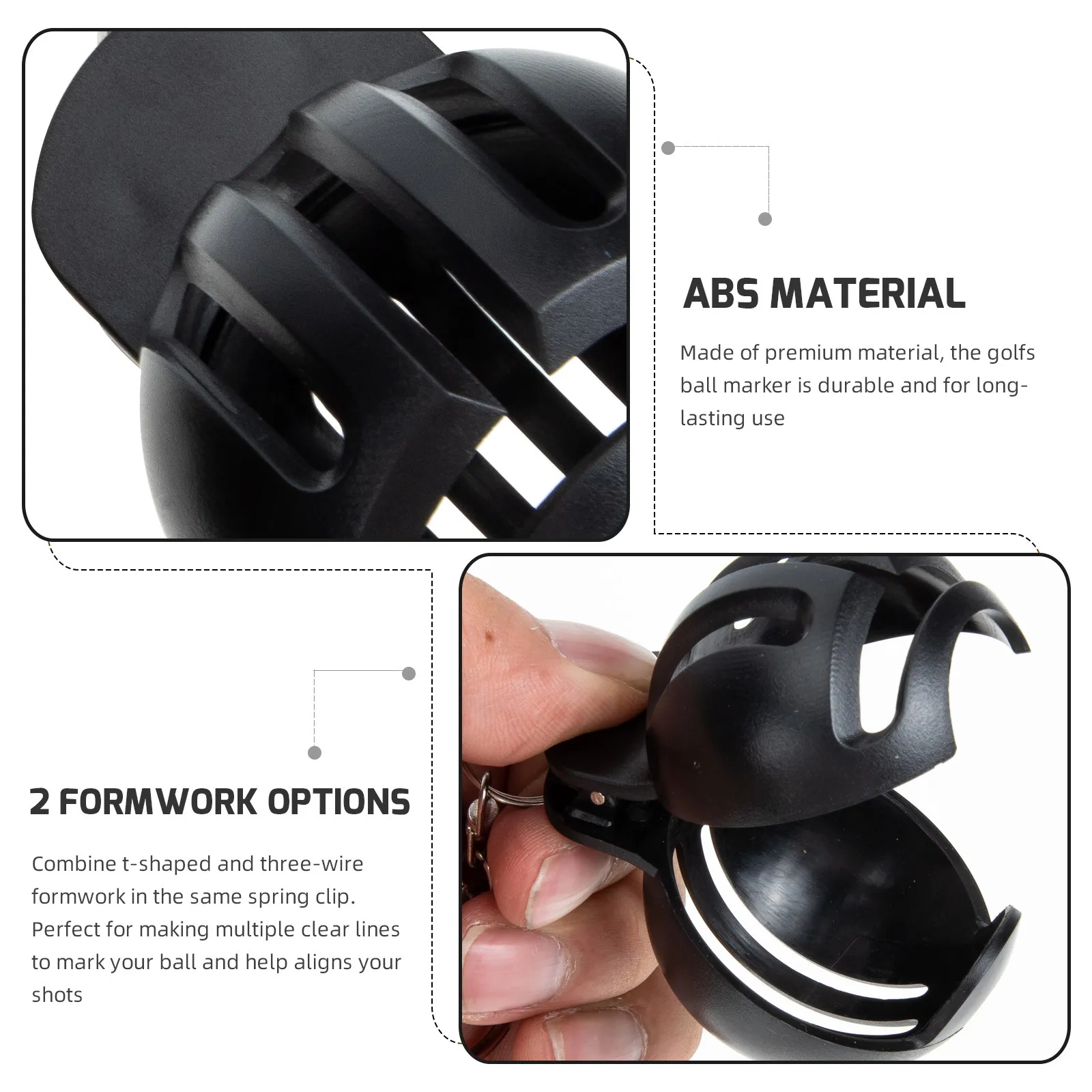

2Pcs Golf Ball Line Marker Double-Sided Stencil Portable Compact Lightweight Premium Plastic Golfing Ball Marking Tool Reliable