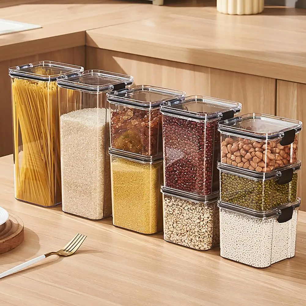 Sealed Food Storage Container Secure Lid Food Container Kitchen Sealed Storage Box Set Airtight Lock for Rice for Food