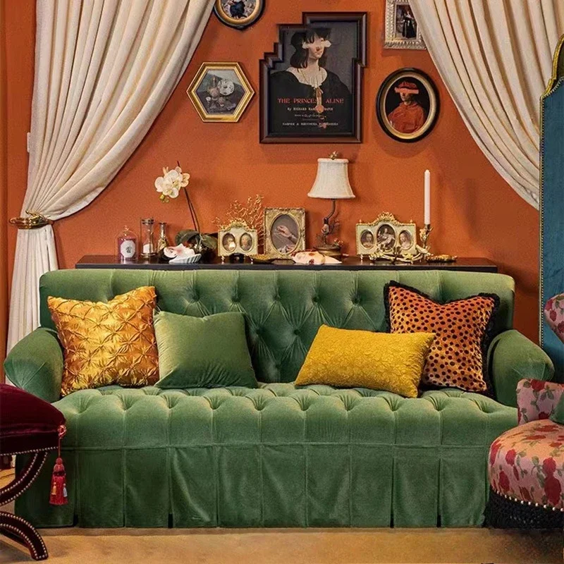 Americano, francese, retrò, soggiorno, hotel, in famiglia