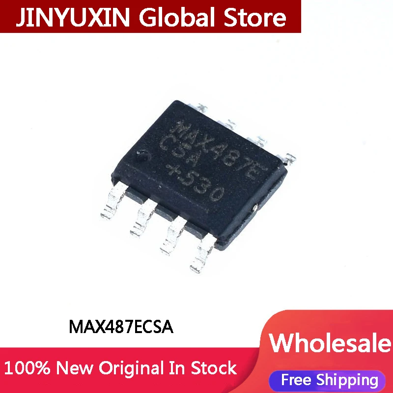 

10Pcs MAX487ECSA SOP-8 transceiver Communication interface IC Chip In Stock Wholesale Free Shipping