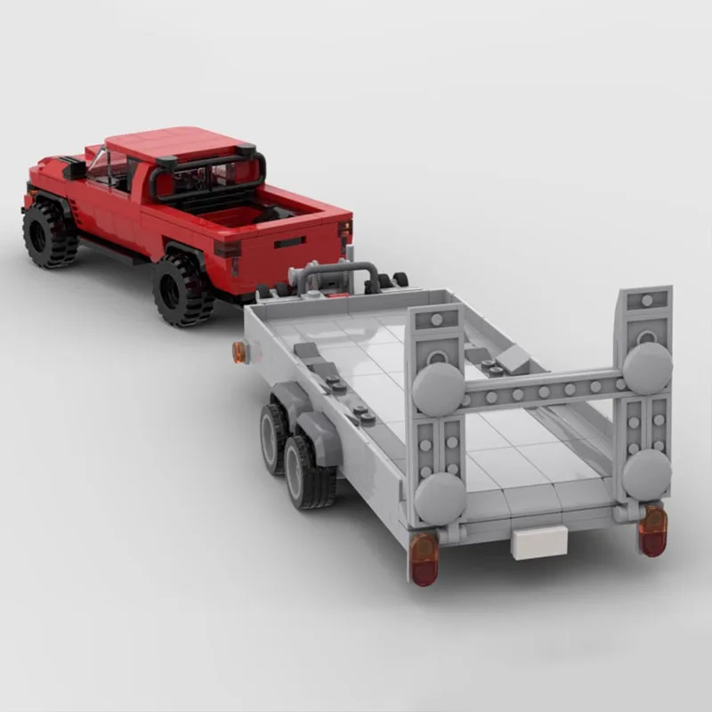 Baustein MOC- 158848   Truck Transporter TRX mit Fahrzeuganhänger 537PCS Bildung Kinder Geburtstagsgeschenk Weihnachtsspielzeug