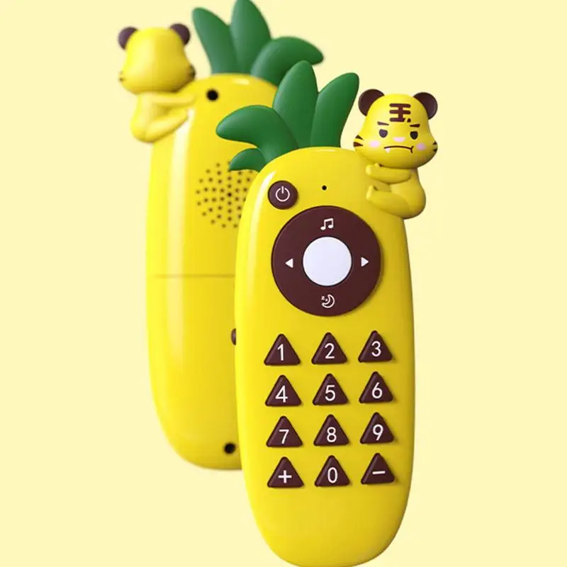 Baby Telefoon Speelgoed Ananas Vorm Kinderen Afstandsbediening Speelgoed Slaapspeelgoed Met Bijtring Simulatie Speelgoed Vroeg Educatief Speelgoed Kids