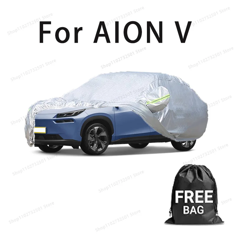 

For AION V Car Cover Full Covers with Reflective Strip Dustproof UV Scratch-Resistant Sunscreen Protective cover