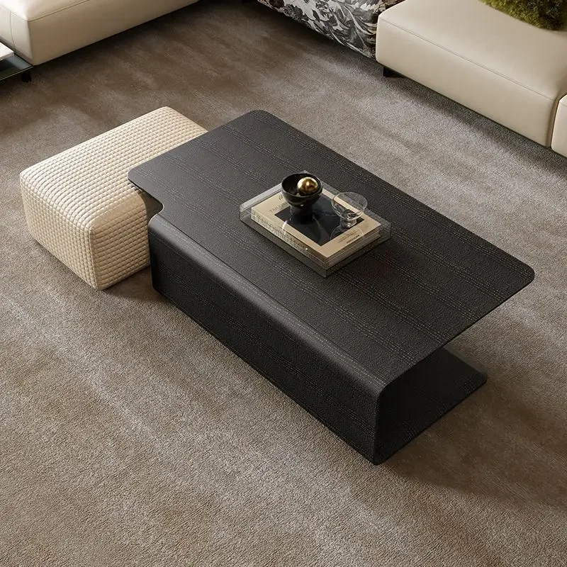Italian light luxury combination coffee table, simple luxury solid wood designer, large flat-floor villa high-end c