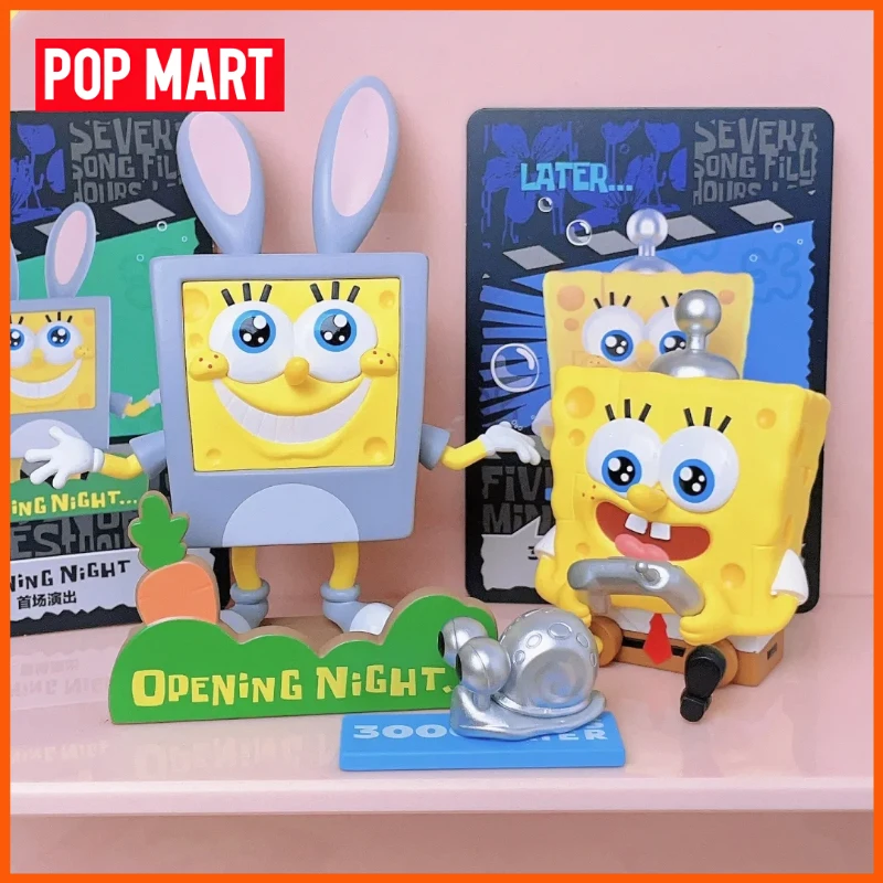 POPMART Life Transition Series SpongeBob Figurine Blind Box Desktop Ornament Home Decorations Dolls Model Mystery Box Gift view 6