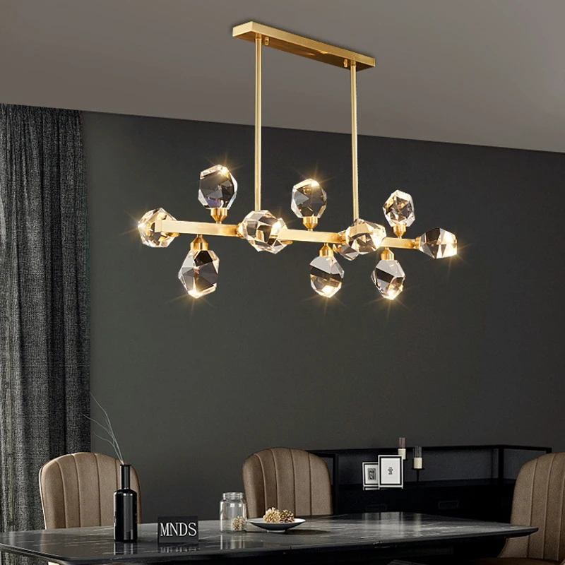 modern hanglamp diamante cristal latao led pendurado lampada lustre pingente de ouro luz luxo home decor sala de jantar 01