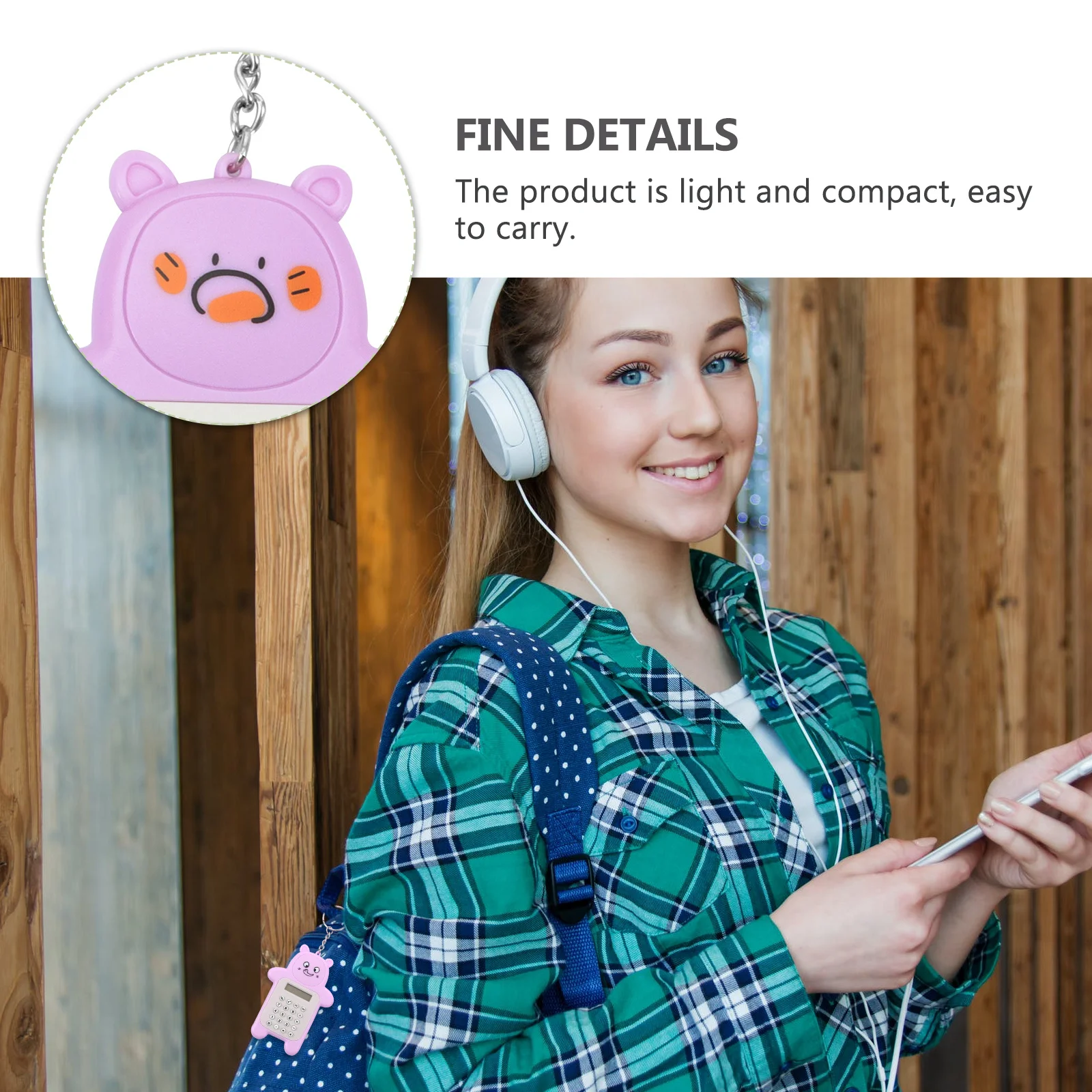 

3pcs Cartoon Bear Calculator Mini Portable Plastic Button Electronic Calculator Keychain Pendant Bag Charm Gift For Kids Office