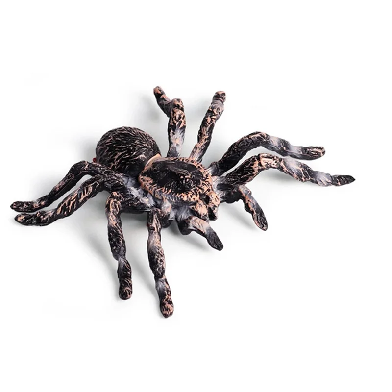 WOWFU-8 Stück 9,5 cm großes gefälschtes realistisches Spinnen-Insektenmodell, lustige Halloween-Grusel-Requisite