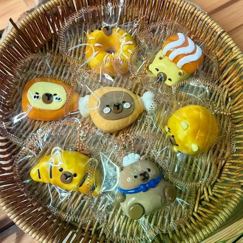 

Наслаждаемая игрушка-капибара, силиконовый успокаивающий крем для снятия стресса, грязевая текстура, медленно растущий брелок, подвеска