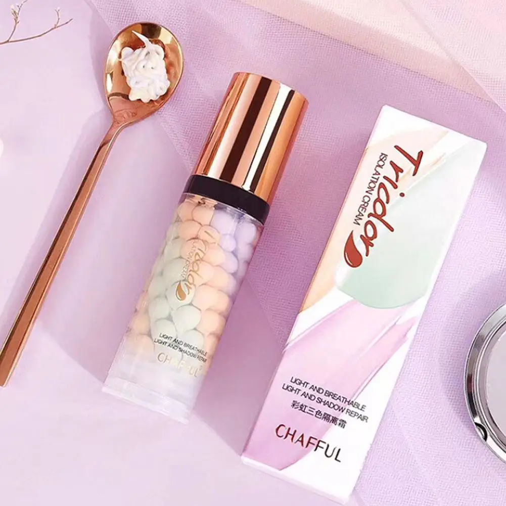 Correcteur liquide trois couleurs, Lotion d'isolation mixte, peau brillante Invisible, primaire hydratant, Base de maquillage pour le visage, fond de pores Z2Q3