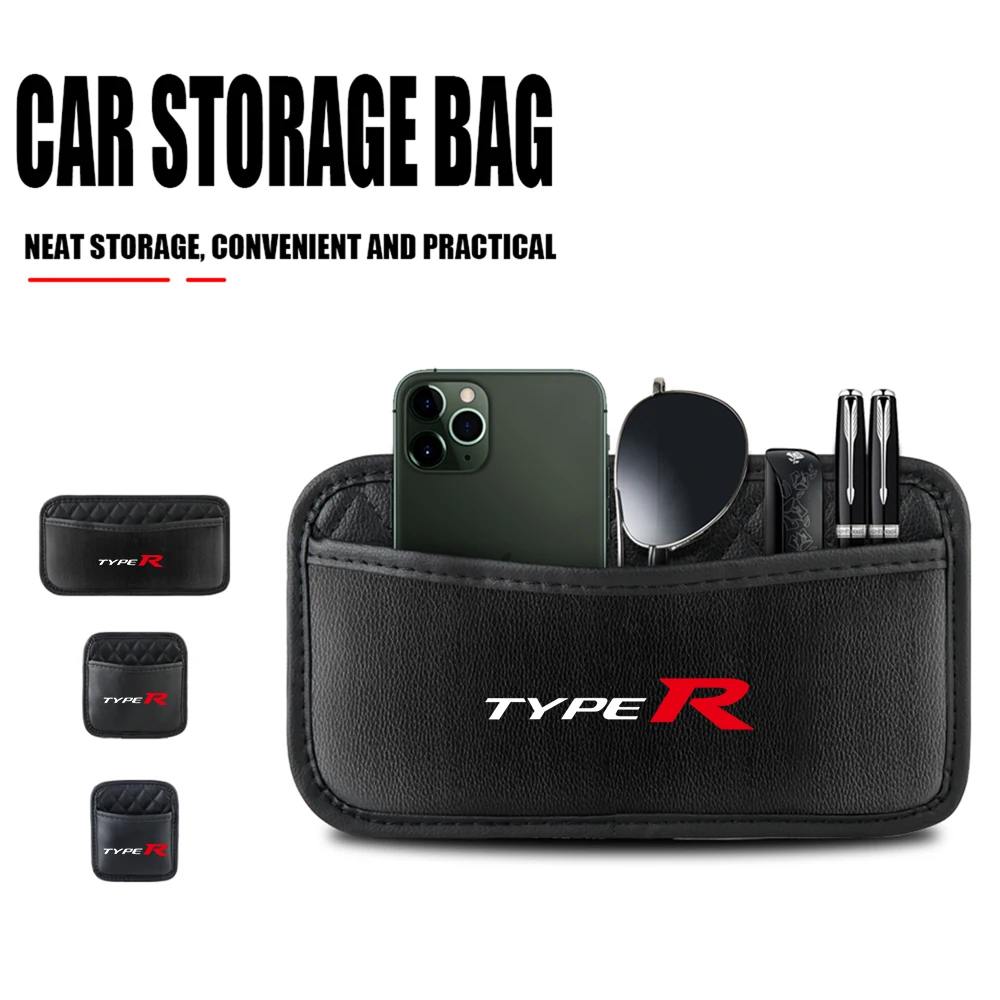 Car Accessories Side Door Seat Back Organizer Box Leather Storage Bags For Honda Mugen Power Accord Civic Vezel CRV Jazz City view 6