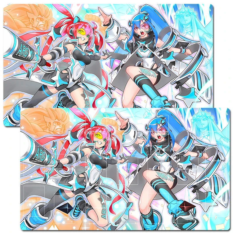 

YuGiOh OCG Argostars TCG CCG Playmat Trading Card Game Mat Table Desk Gaming Play Mat Mouse Pad 60x35cm Free Bag