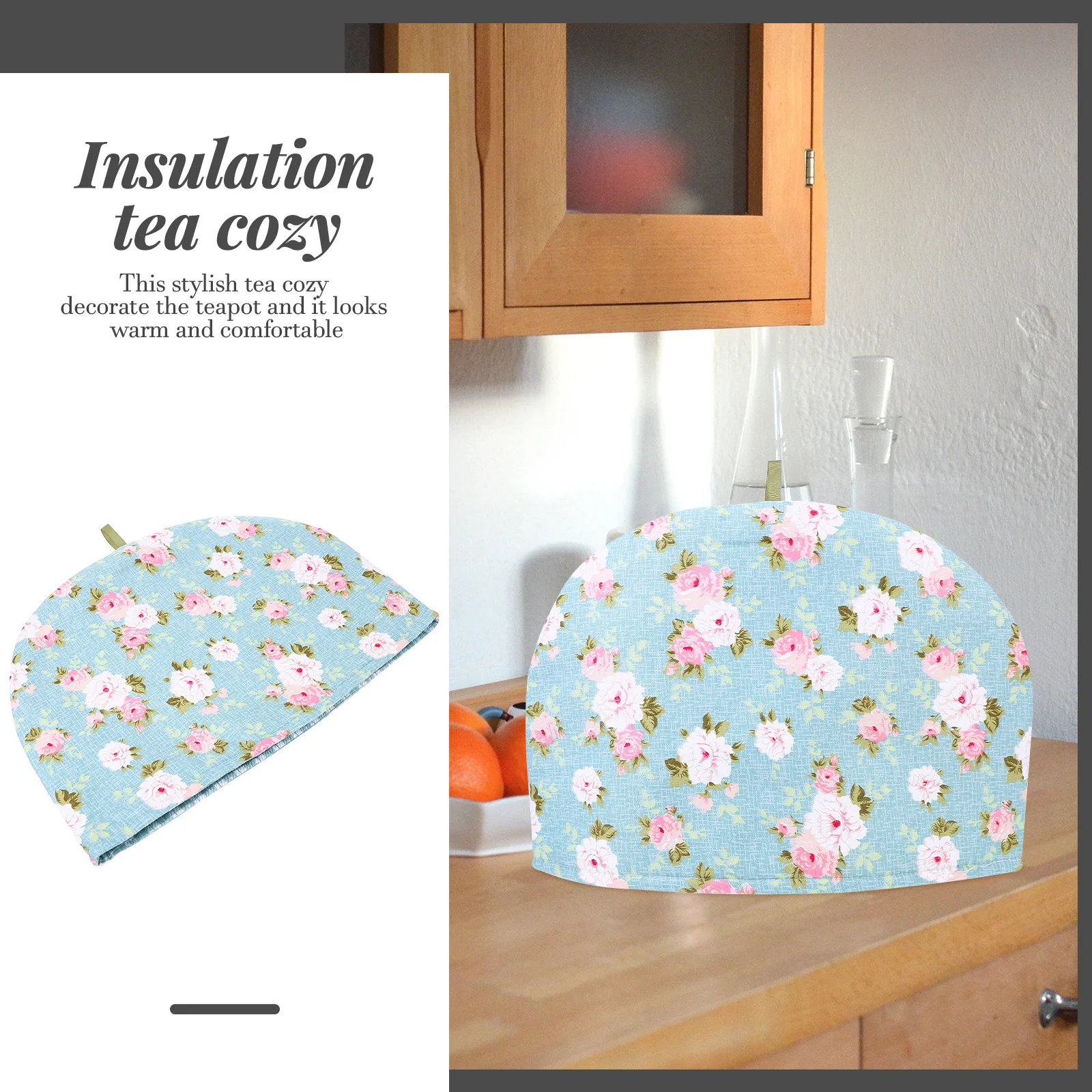 Tea Cozy Teapot Insulation Cover Teapots Kettle Printing Stovetop Cotton Camping Coffee