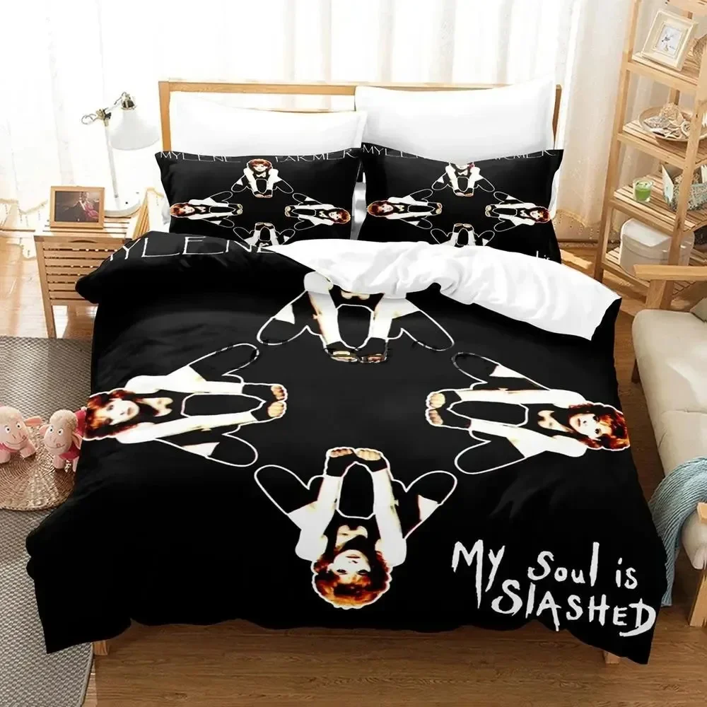 Single Mylene Farmer Bedding Set Duvet Cover Bed Set Quilt Cover Pillowcase Comforter king Queen Size Boys Adult Bedding Set