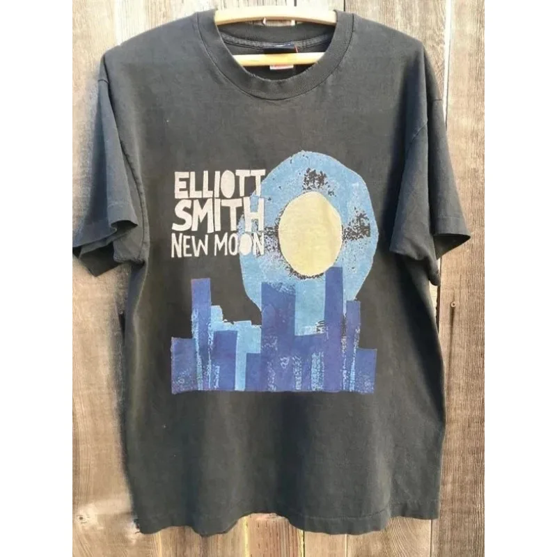 Elliot Smith Tour Band T-Shirt Sommer Neues Retro Harajuku Style Casual T-Shirt – Detail 3