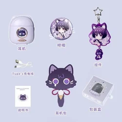 Cute Genshin Impact Wireless Headphone Gift Game Anime HIFI Bluetooth5.3 Headset Cosplay Active Noise Cancellation Earbud