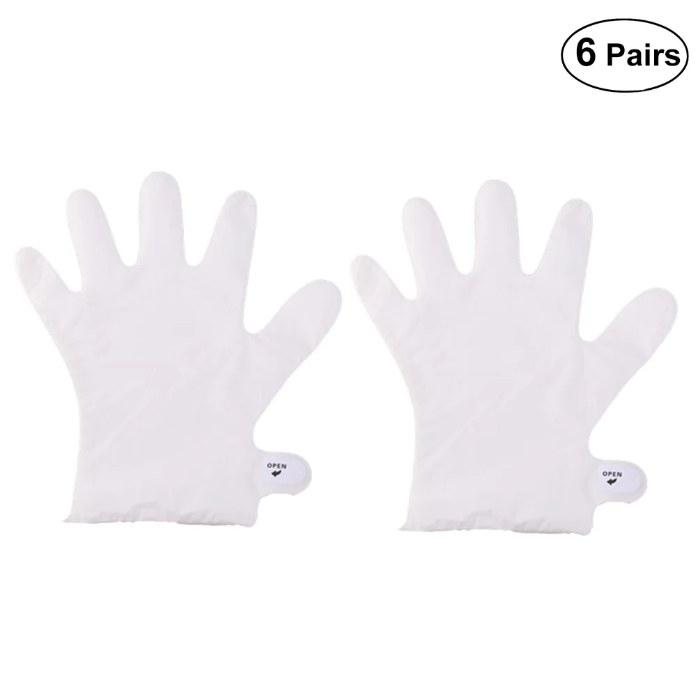6Pairs Handmasker Exfoliërende Handschoenen voor Droge Handen Voedende Hydraterende Whitening Cream Handschoenen voor Gevoelige Huid Spa