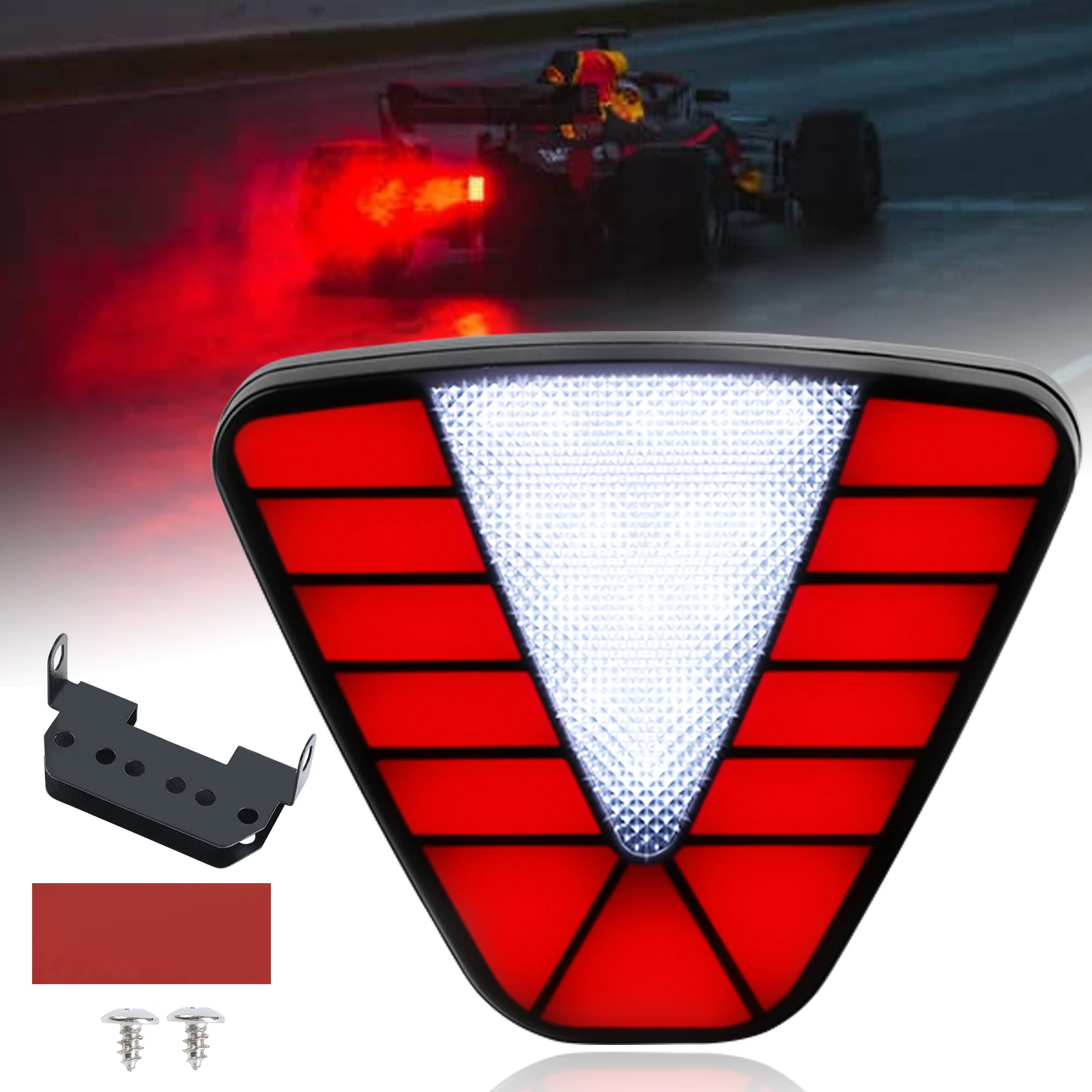 Dynamic Flow Running LED 3rd Brake Light F1 Style LED Rear Third Strobe Flashing Tail Brake Stop Light Universal For Car SUV