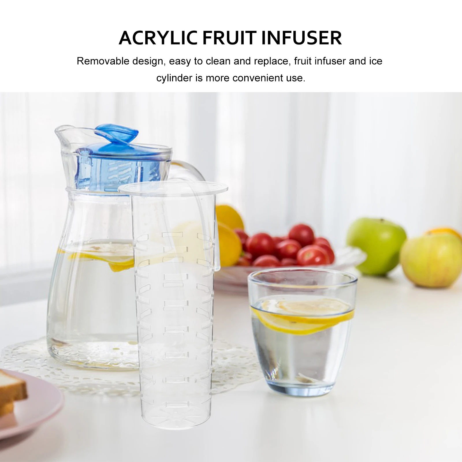 

Fruit Infuser For Drink Dispenser Acrylic Beverage Infuser Replacement Juice Dispenser Accessories Smooth Drinking