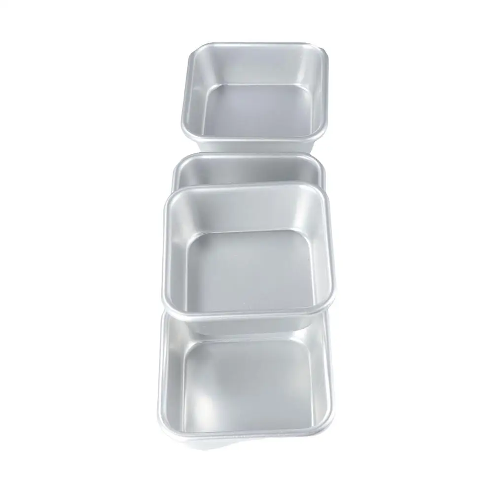 Aluminum Alloy Die Square 4/6/8 Inch Cake Mold Cake Template Baking Dish Baking Mould Pan Pattern Bakeware Tool Baking parts