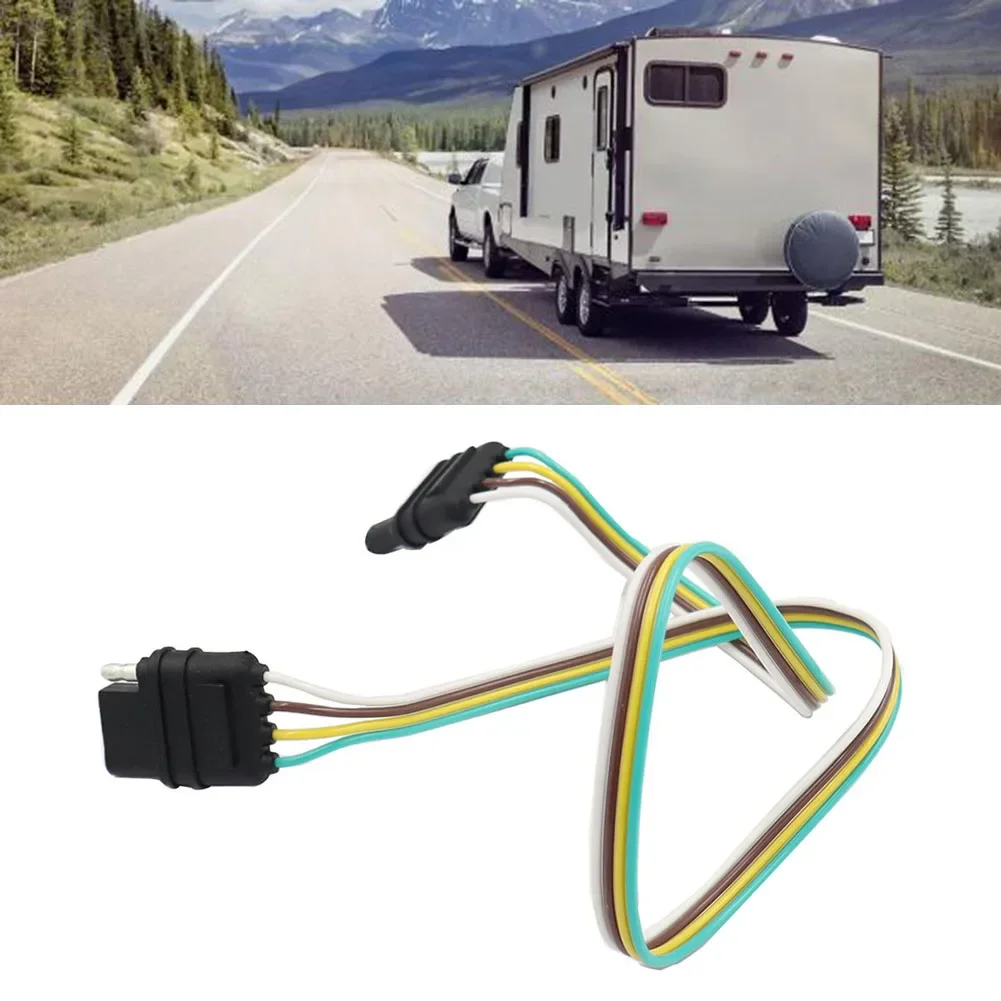 Extended Length Cable Car Taillight Trailer Setup Seamless Integration Secure 4-Pin Connection For Trailer Light Upgrade