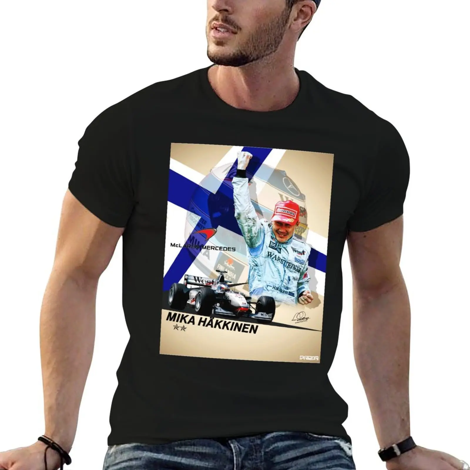 

Mika-Hakkinen-Classic T-Shirt black cotton t-shirt plain for man package cotton t shirt pack cotton t shirt man T-shirt