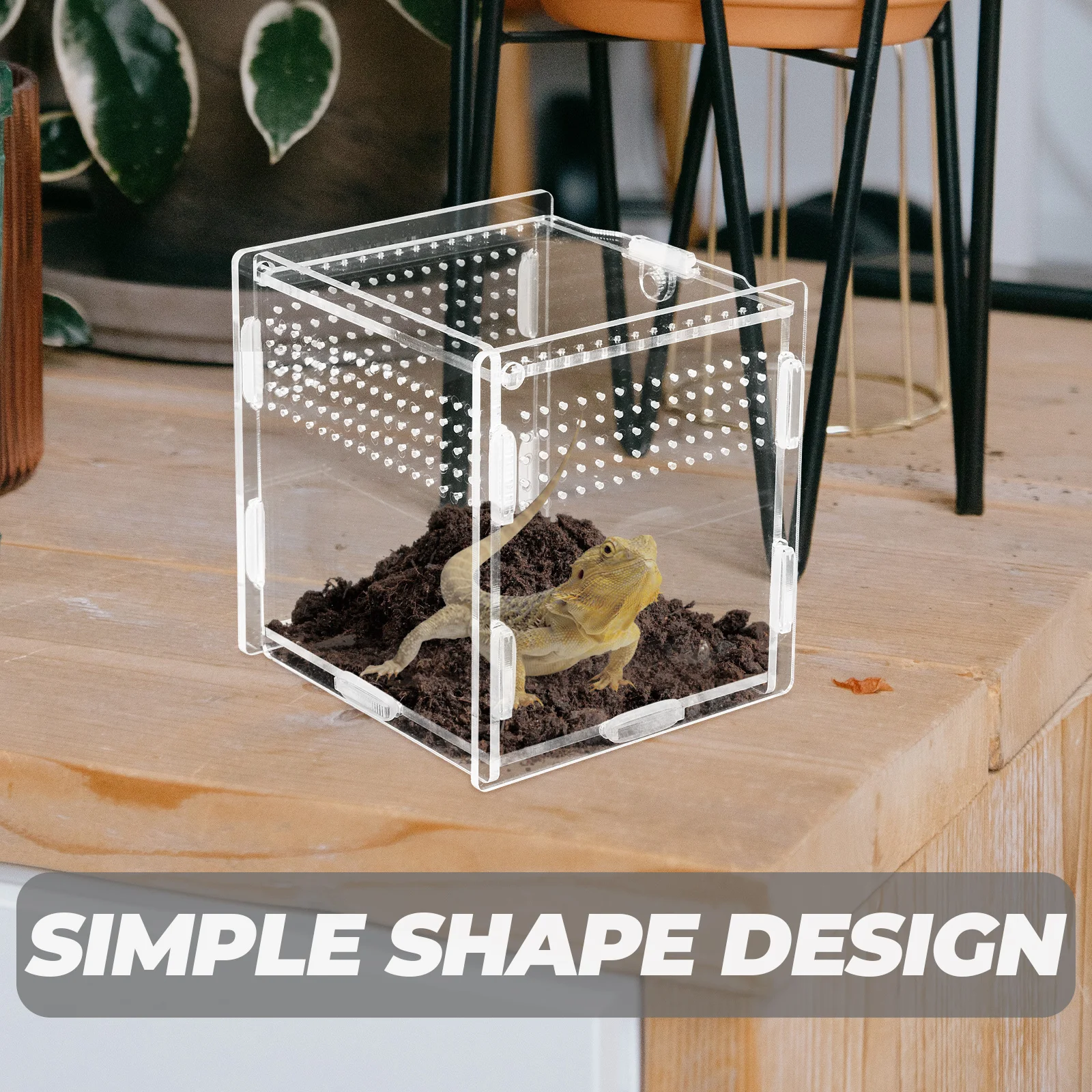 

Acrylic Reptile Breeding Box Clear Containers Spider Terrarium Small Animal Habitat Case Transparent Pet Tank Feeding Box
