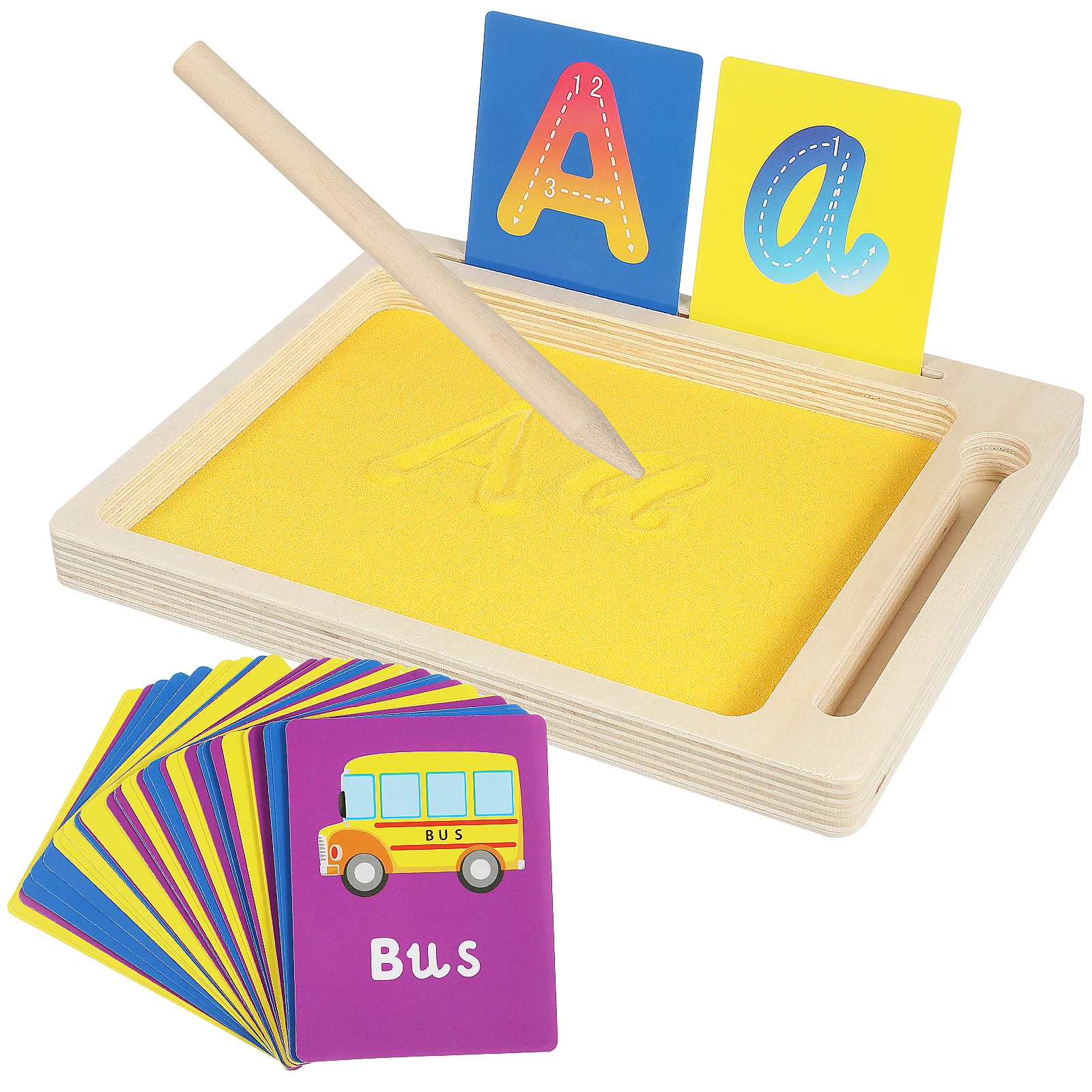 

Children Writing Teaching Aids Sand Tray for Learning Safe Use Letter Writing Practice Kids Drawing Projector Montessori Toy