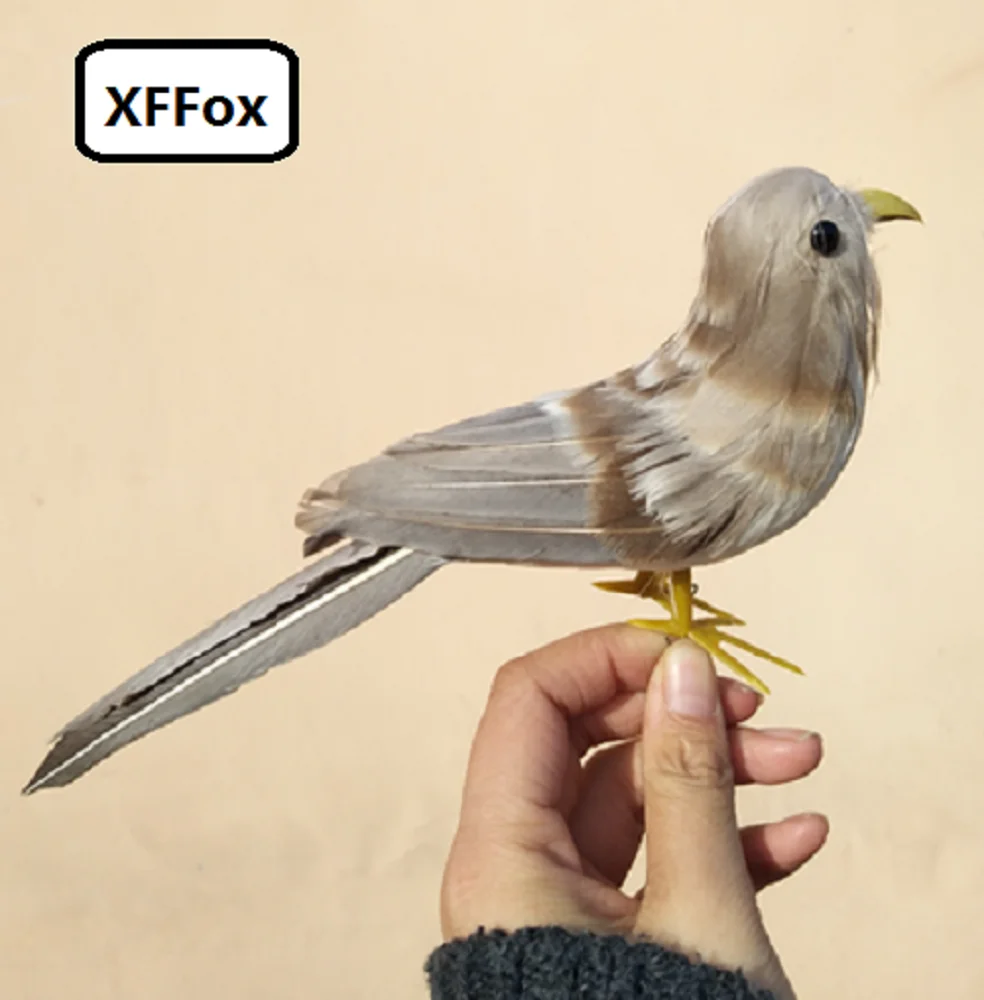 

cute simulation sparrow bird model foam&furs lifelike gray bird gift about 22cm xf0597