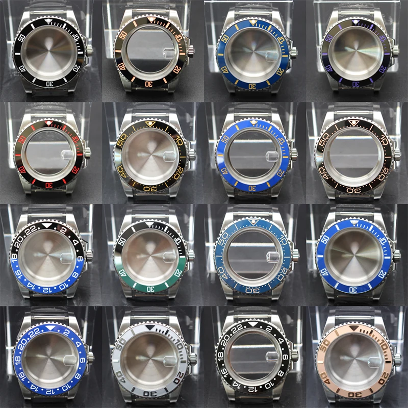 40mm Watch Case Sapphire Glass For Yacht-Master Seiko NH35 NH36 NH34/38 4R36 Miyota 8215 ETA 2824 Movement 28.5mm Dial Hot Sale