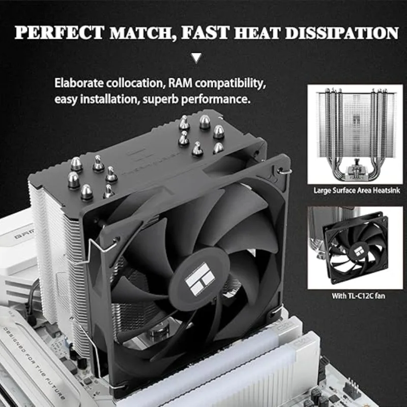 Thermalright Burst Assassin 120 SE CPU Fan Cooler 6 ท่อความร้อนฮีทซิงค์ Air Cooler สําหรับ AM4 AM5 Intel LGA 1851/1700/115X/1200