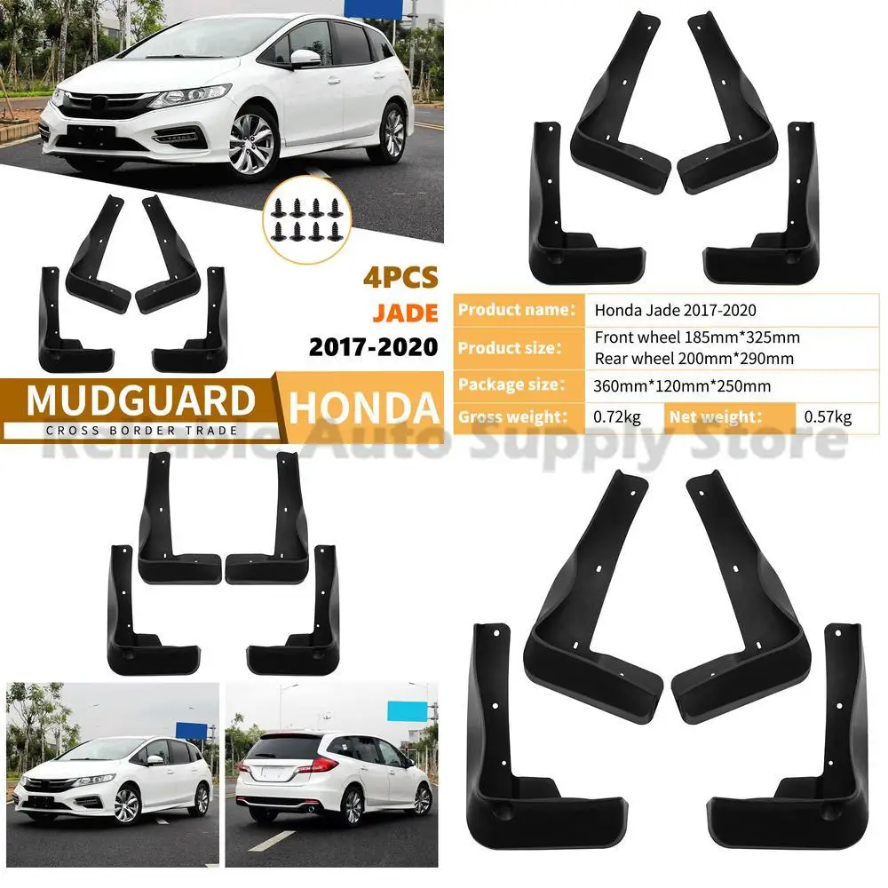 

For Honda Jade 2017-2020 Mud Flaps Fender Trim with Footstep Pad Premium Protection Durable Rubber Accessories