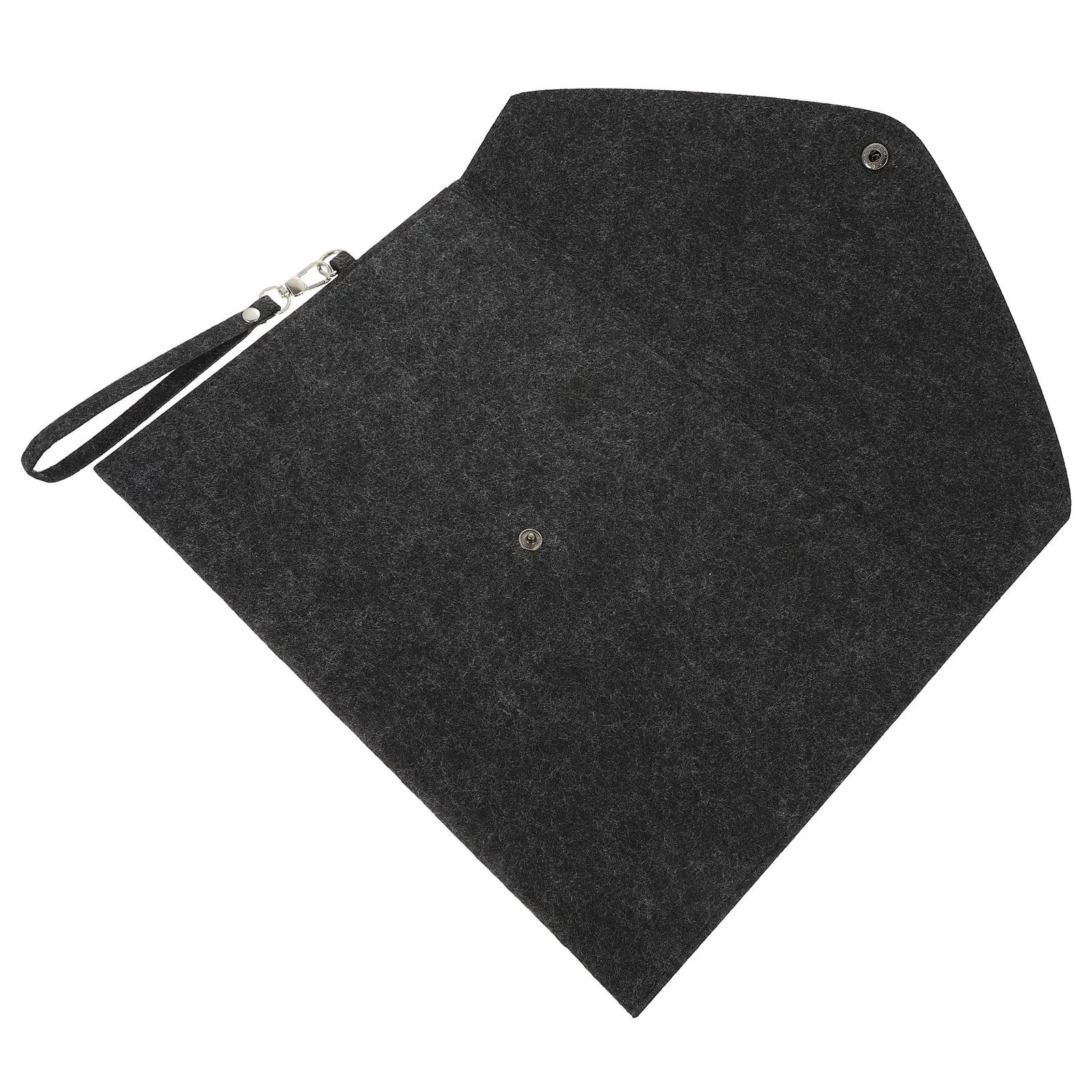 

High Class Felt File Bag A4 Size Document Holder Portable Business File Pouch Space Saving Clasp Design for School Office Travel