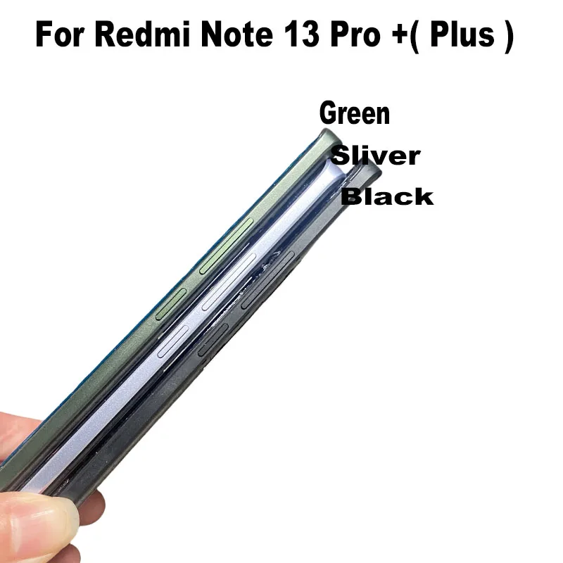 For Xiaomi Redmi Note 13 Pro + Plus 5G Middle Frame Front Bezel Cover Chassis Housing Back Plate LCD Holder Replacement