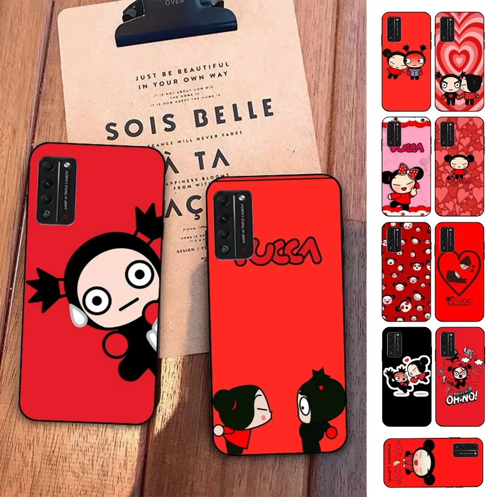 Cartoon P-Pucca G-Garu Phone Case For Huawei Honor 10 Lite 9 20 7A 9X 30 50 60 70 Pro Plus Soft Silicone Cover