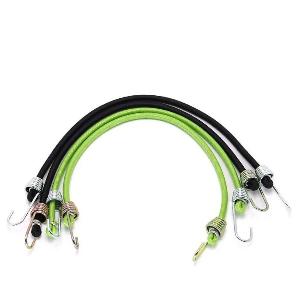 5pcs New Heavy Duty Fixed Hook 25-30cm Green Black Elastic Bungee Cords Elastic Rope Outdoor Tool