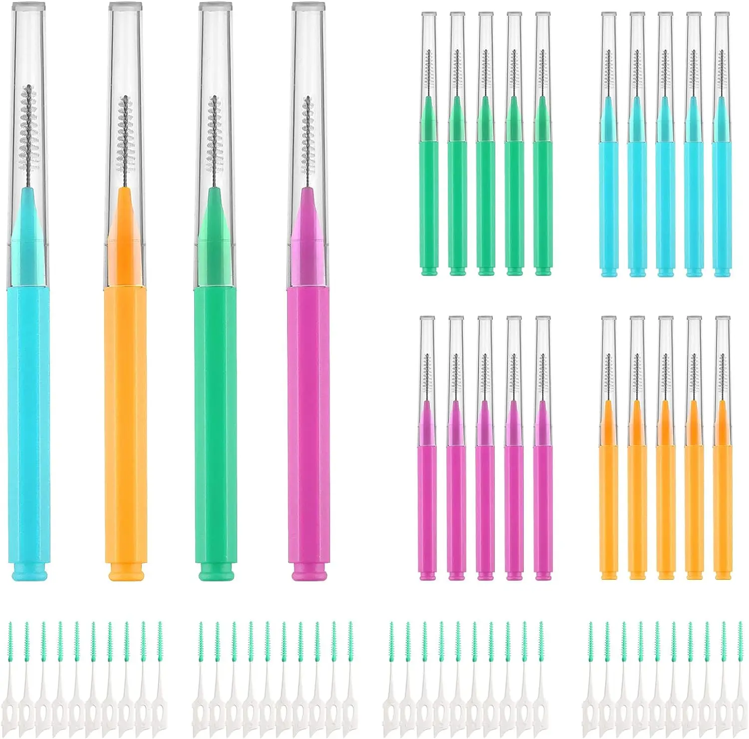 250Pcs Dental Floss Stick Tooth Cleaning Interdental Brush Dental Floss Pick Oral Hygiene Care Ultra-Fine Dental Floss Tooth