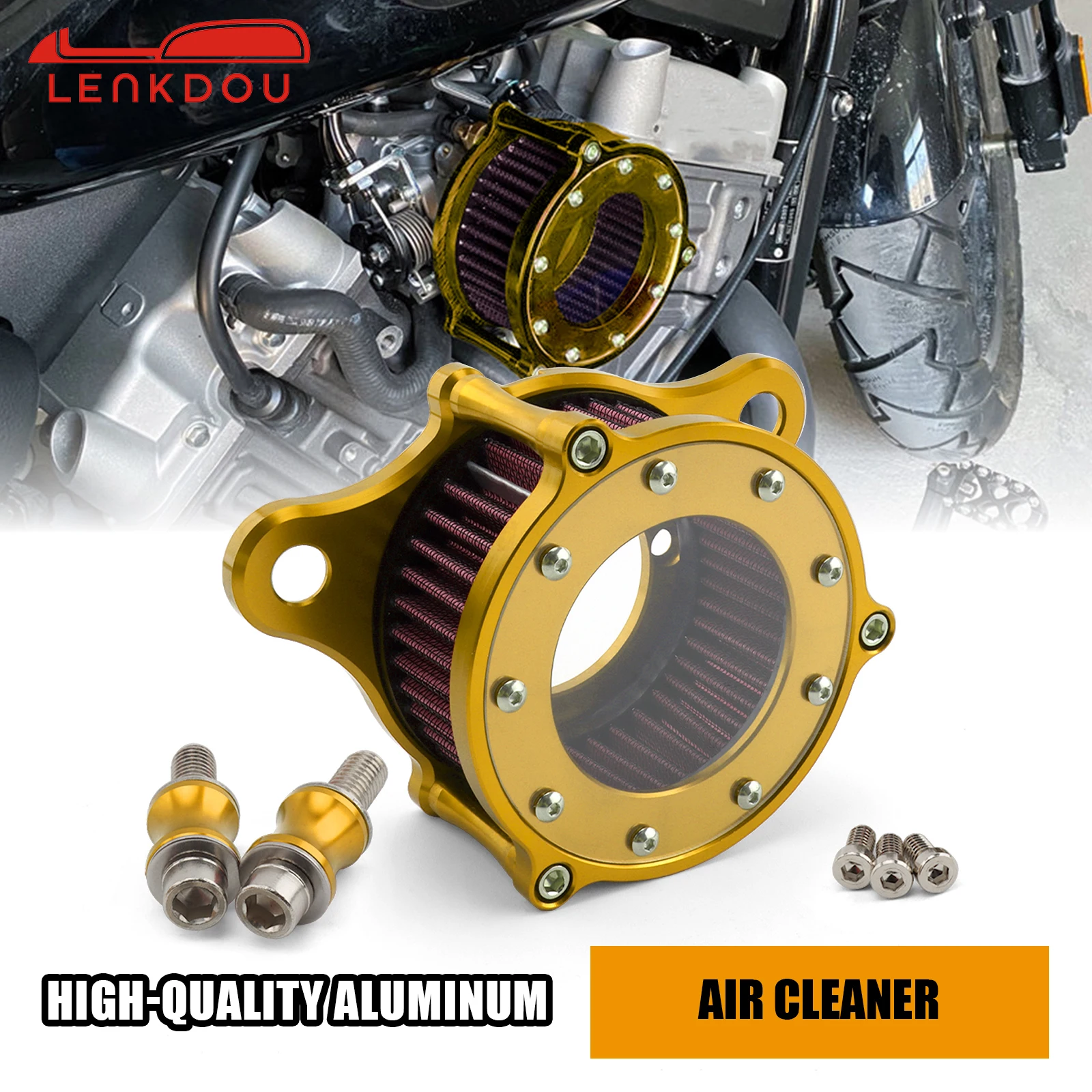 

Motorcycle Air Filter Intake Cleaner System Kit For Harley Sportster XL883 XL1200 Iron 883 Seventy-Two Forty-Eight 1991-2022