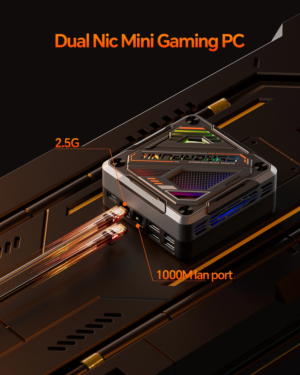 AOOSTAR Mini PC Ryzen 7 8845HS/7840HS DDR5 5600Mhz PCIe4.0 SSD, Gaming Desktop Computer met 2.5G + 1G LAN/W11 Pro