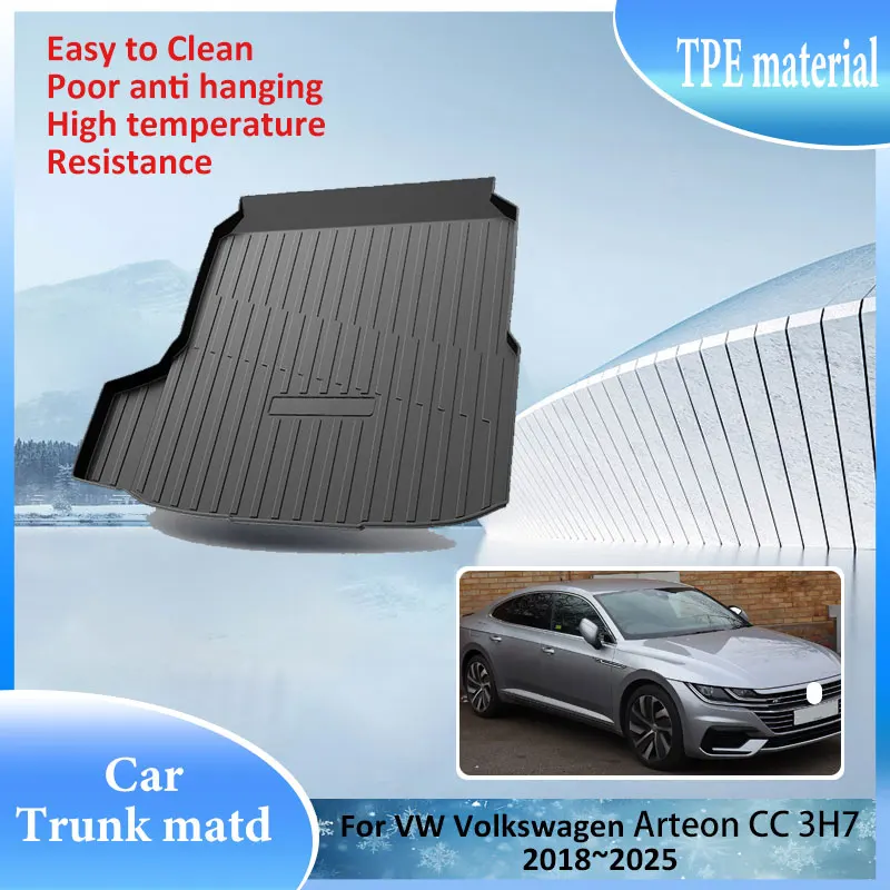 

TPE Material Trunk Mat Rear For VW Volkswagen Arteon CC 3H7 2018~2025 Cargo Liner Waterproof Protector Storage Pad Accessories