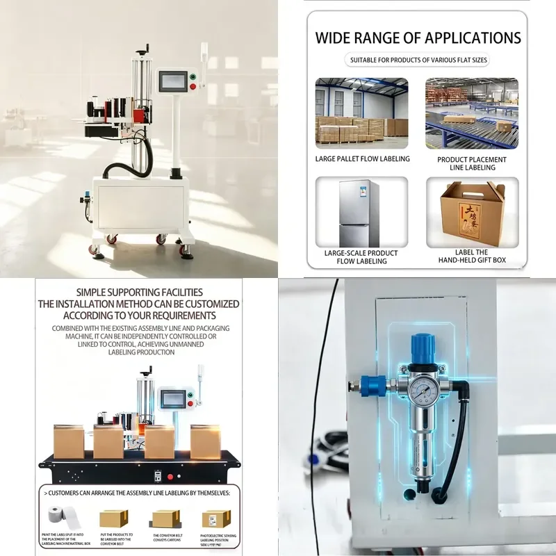Labeling Machine Flat Labeler for Electronic Box Labeling and Product Identification