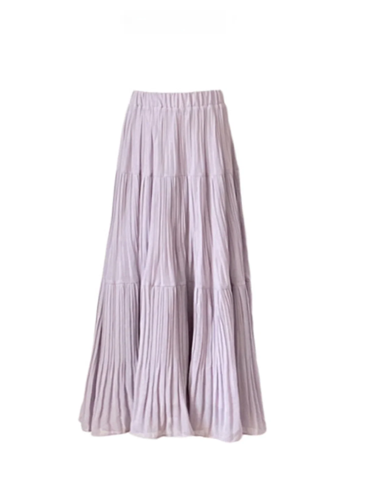 

Spring 2025 Cinderella Loose Drapey Midi Skirt Women's Purple New Sle f-Length A-Line Skirt High Waist Gored Skirt